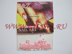 Жемчужины для ногтей розовые Жемчужины для дизайна ногтей, розовые перламутровые
