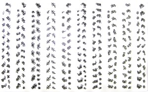 Наклейки для ногтей Black #78 - 10 видов Большой лист, размер: 26x16 см.
10 видов наклеек