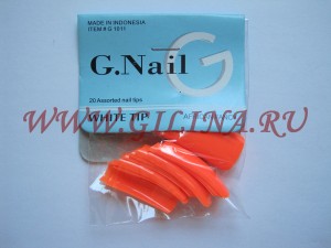 Типсы для наращивания ногтей G.Nail #722 Цветные типсы для наращивания ногтей G.Nail #722 В упаковке 20 типс
