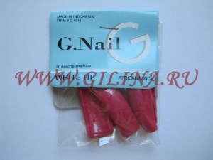 Типсы для наращивания ногтей G.Nail #725 Цветные типсы для наращивания ногтей G.Nail #725 В упаковке 20 типс