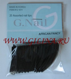Типсы чёрные G.Nail Типсы чёрные G.Nail 20 шт. в упаковке, разного размера.