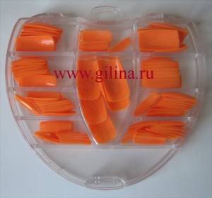Ногти для наращивания оранжевые в коробке Ногти для наращивания оранжевые в коробке Коробка 100 шт.