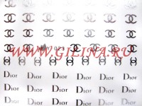Фотодизайн для ногтей Silver Dior Y-023