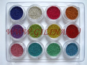 Набор бульонок для дизайна ногтей Бульонки для дизайна на ногтях В наборе 12 разных цветов