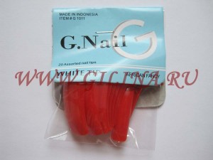 Типсы для наращивания ногтей G.Nail #710 Цветные типсы для наращивания ногтей G.Nail #710 В упаковке 20 типс