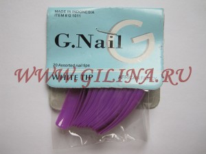 Типсы для наращивания ногтей G.Nail #726 Цветные типсы для наращивания ногтей G.Nail #726 В упаковке 20 типс