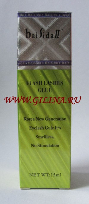 Клей для ресниц черный BaiSida Flash Lashes Клей - смола для ресниц черный BaiSida Flash Lashes. Высокопигментированная черная натуральная смола, средней вязкости, гиппоалергенная. Очень удобна в работе Объем: 15 мл. Производитель: Южная Корея