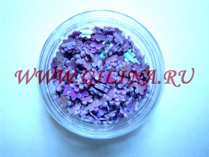 Блестки Gilina FLOWER Lilac Блестки для дизайна ногтей Gilina FLOWER Lilac 