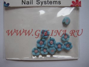 Цветы из акрила для ногтей Blue Акриловые цветы для дизайна на ногтяхПриклеиваются на клей для типс, на гель, акрил. Можно использовать несколько раз. Для их снятия с ногтя, аккуратно подрежьте маникюрными ножницами.