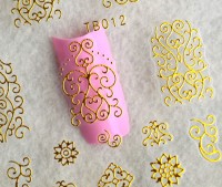 Наклейки на ногти Gold #012