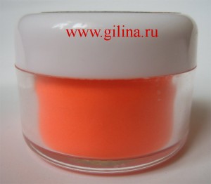 Акриловая пудра оранжевая сверкающая Акриловая пудра цветная оранжевая перламутровая 12 гр. Применяется для дизайна ногтей