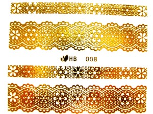 Наклейки на ногти Gold HB-008 