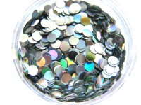 Блестки серебро 1.5 мм. F-078